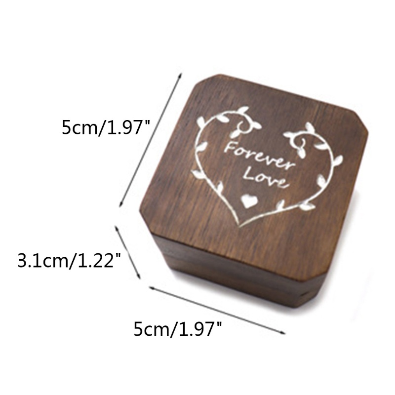 Hộp Đựng Nhẫn Cưới Đính Hôn Màu Trơn