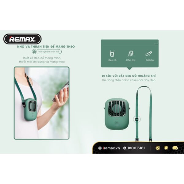 [FreeShip][Ship 2H]Quạt đeo cổ mini Remax F36 - Hàng chính hãng | BigBuy360 - bigbuy360.vn