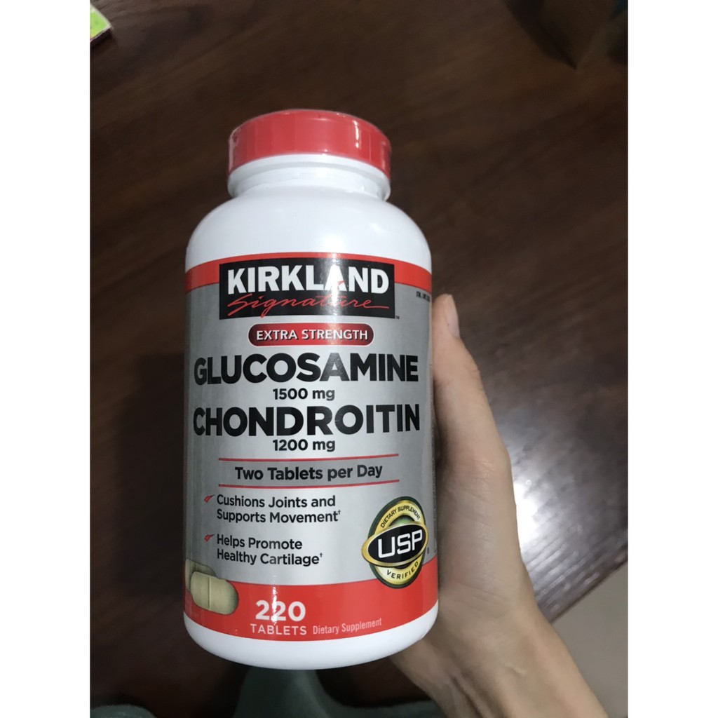 Kirkland Glucosamine 1500mg Chondroitin 1200mg hỗ trợ xương khớp (Chai 220 viên)