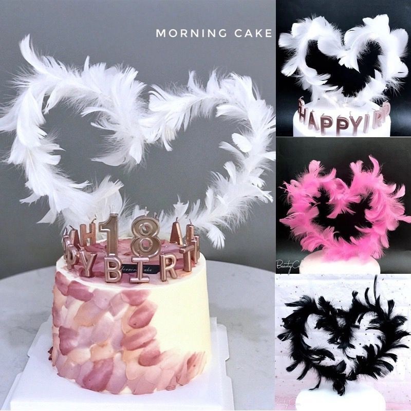 Cánh Thiên Thần Bằng Lông Vũ Trang Trí Bánh Kem