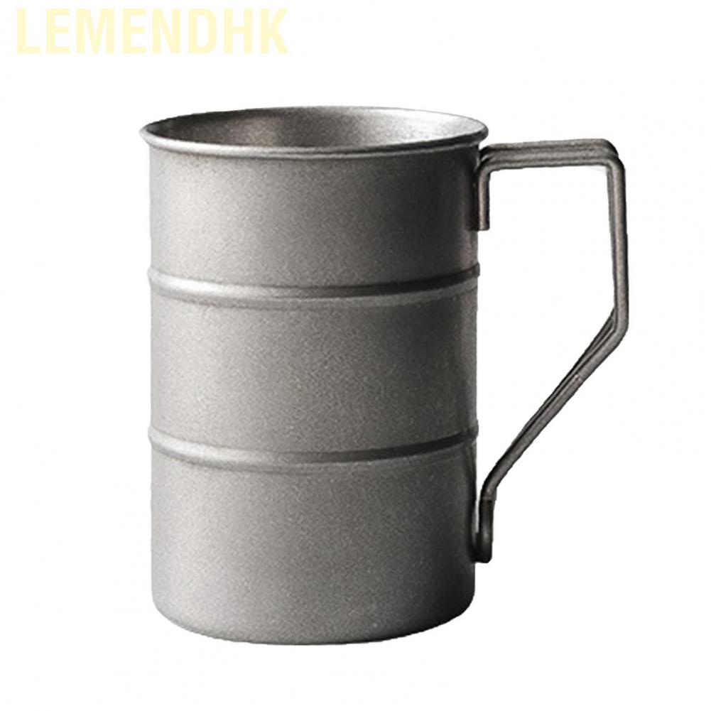 Lemendhk Beer Cup 304 Stainless Steel Retro Style Round Bamboo Shape Camping Mug for Indoor Outdoor