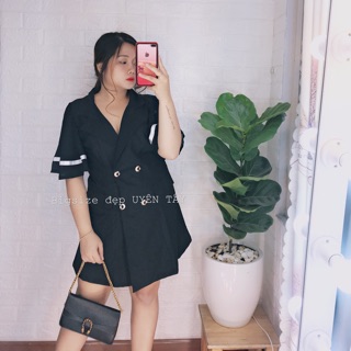 Đầm ôm phối nút Đầm Việt DV290