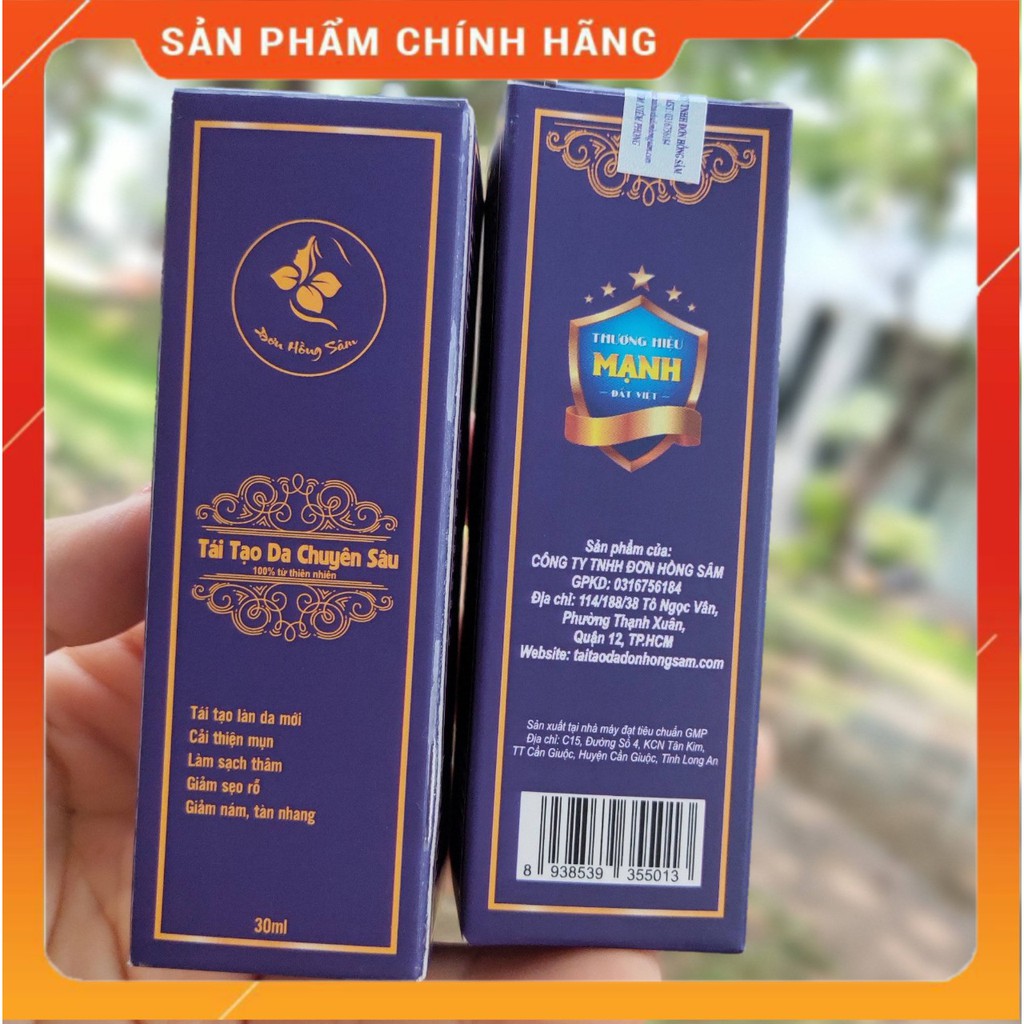 30 ML- CAM KẾT HIỆU QUẢ - TÁI TẠO LÀN DA MỚI – ĐƠN HỒNG SÂM
