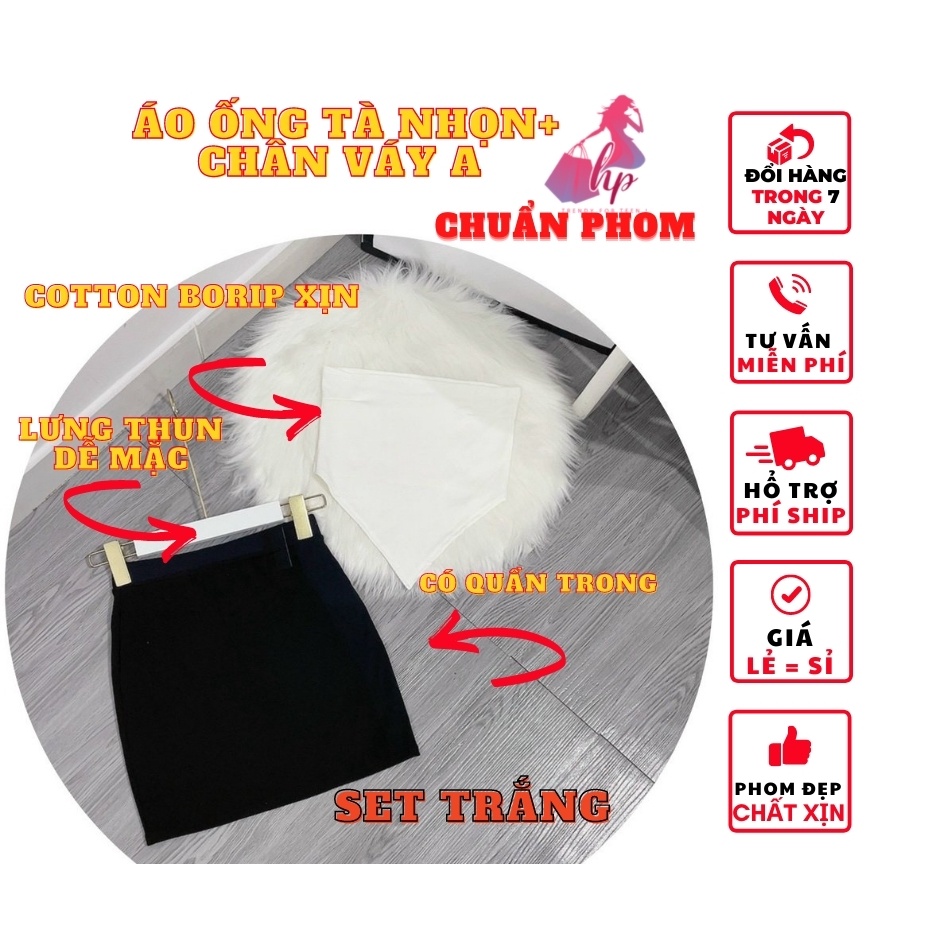 Set đồ nữ cá tính áo ống tà nhọn croptop kèm chân váy ngắn A thun xịn thời trang mùa hè phong cách hàn quốc VD25