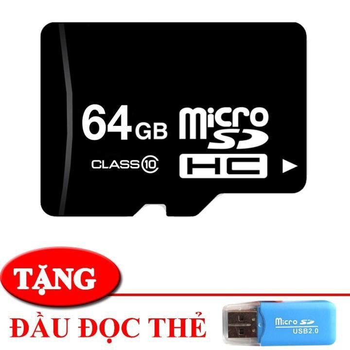 Sản phẩm thẻ nhớ Micro SD 64gb, không gian để lưu trữ tài liệu, hình ảnh và game. TẶNG KÈM ĐẦU LỌC THẺ