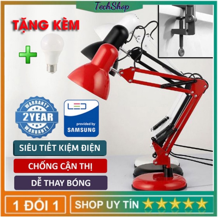 Đèn Học Để Bàn Dạng Kép - Đèn Học Để Bàn Đọc Sách Làm Viêc PIXAR - Bóng LED Chống Cận - Tặng Kẹp Bàn [Bảo Hành 2 Năm]