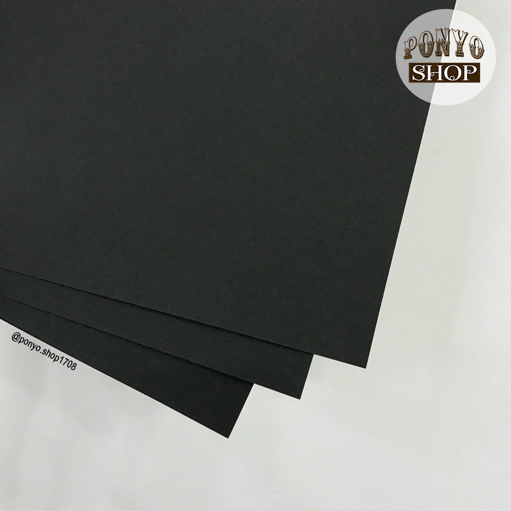 Khổ Vuông - 10 tờ giấy đen 260gsm, khổ 21x21cm làm Scrapbook Handmade
