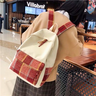 (Order) Balo ulzzang Phối caro MS4490