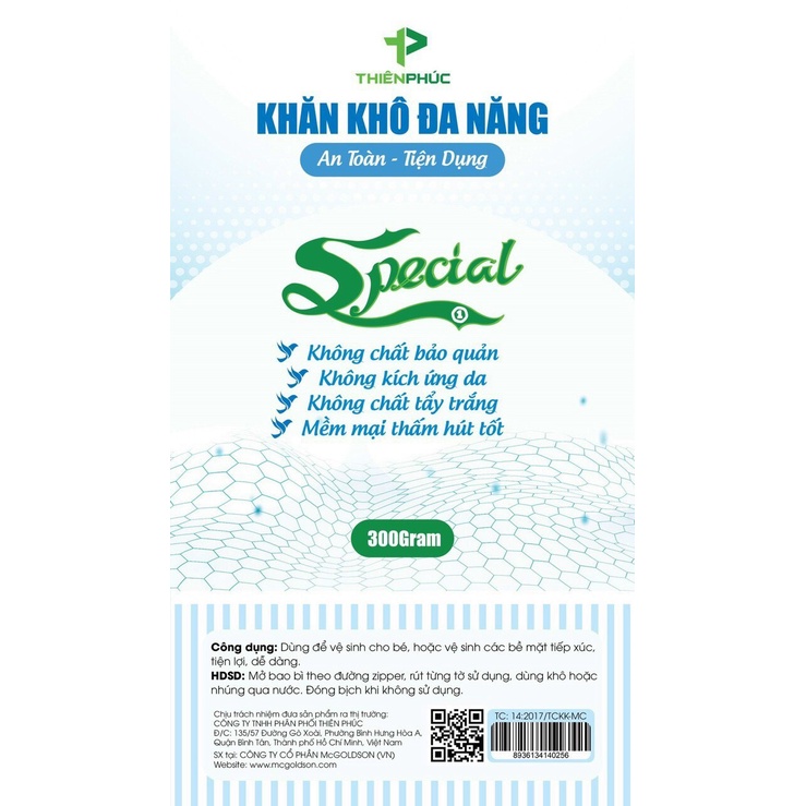 Khăn khô đa năng Thiên Phúc 300G (Chất liệu giấy tự nhiên)