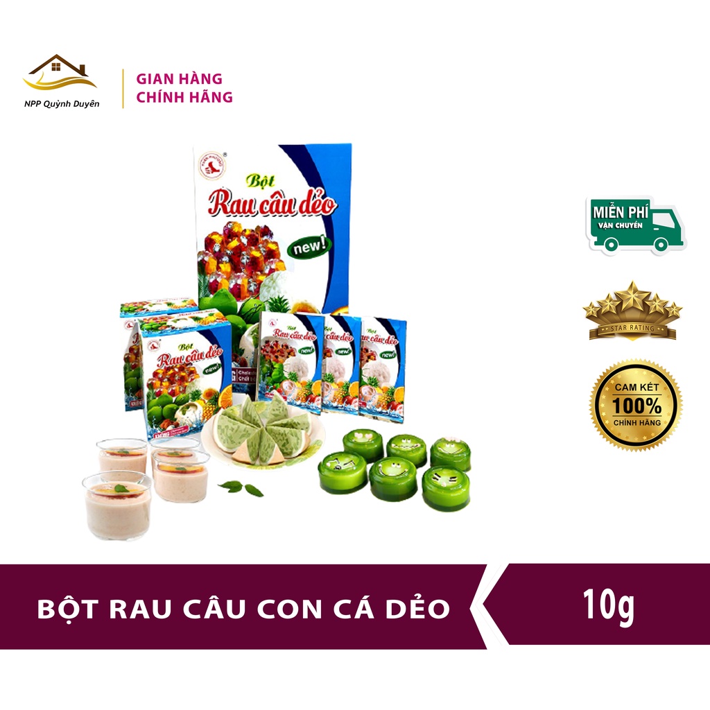 Bột rau câu, bột rau câu dẻo 10g làm nhiều món