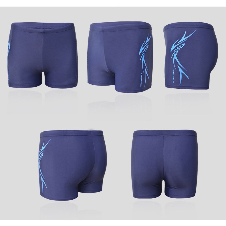Quần bơi nam boxer 2 lớp cao cấp vải Spandex co giãn 4 chiều - nhanh khô - thoáng khí - có dây buộc QBD1106