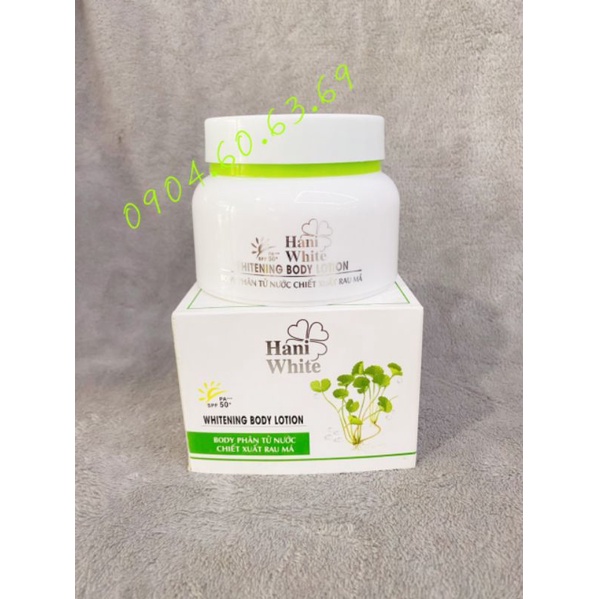 Kem Body HANI WHITE Phân Tử Nước Chiết Xuất Rau Má 150G
