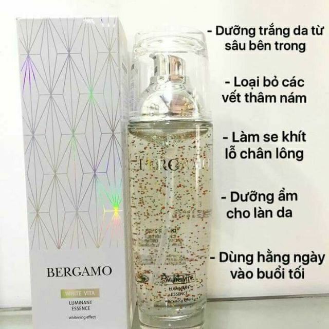 Tinh Chất Dưỡng Da Bergamo Vàng Bergamo 24K Brilliant - trắng White Vita Luminant 110mL