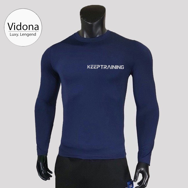 ÁO GIỮ NHIỆT NAM DÀI TAY, CHẤT THUN CO GIÃN 4 CHIỀU KEEPTRAINING | BigBuy360 - bigbuy360.vn