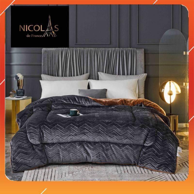 Nicolas [CHÍNH HÃNG] Chăn lông cừu Nicolas hàng siêu dày siêu thoáng, nhẹ nhập khẩu Pháp chính hãng 