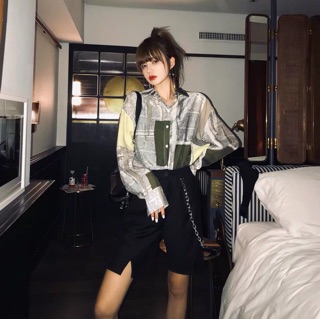 SƠ MI LOANG CHỮ ULZZANG CÁ TÍNH