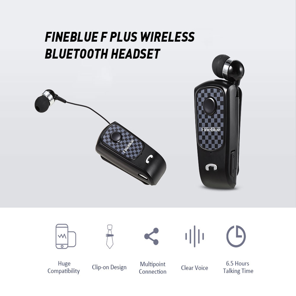 Tai Nghe Bluetooth Cài Áo Ms Fineblue F Plus Và Phụ Kiện