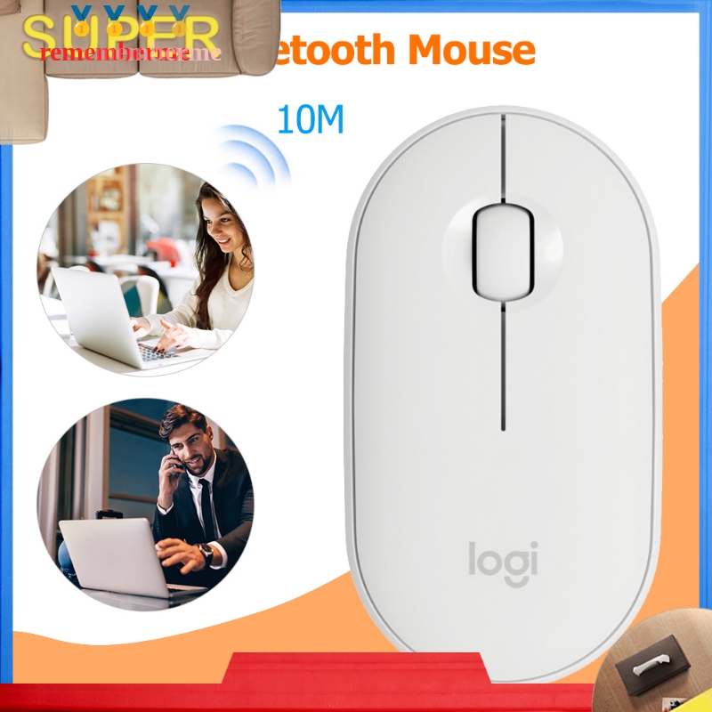 [rememberme]Logitech Pele Wireless Bluetooth Mouse 1000DPI 3 Buttons Thin Silent High Precision Opti
