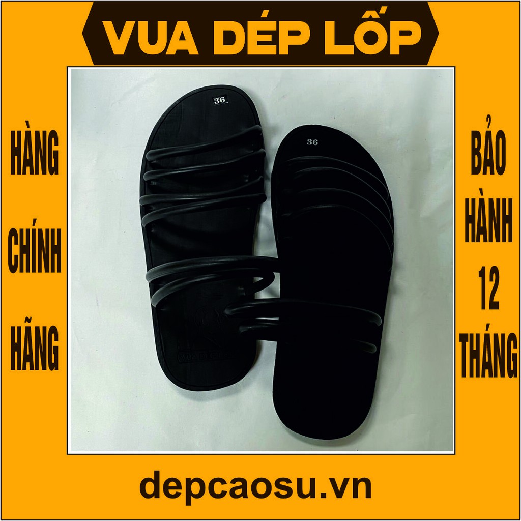 Dép cao su 6 quai xỏ ngón có hậu thương hiệu Vua Dép Lốp Phạm Quang Xuân, chính hãng, có bảo hành, ảnh thật, có sẵn