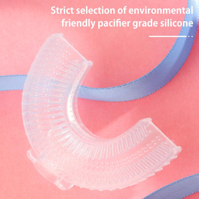 JPRICE [Hàng mới về] Bàn chải đánh răng hình chữ U đầu mềm thiết kế 360 độ cho bé