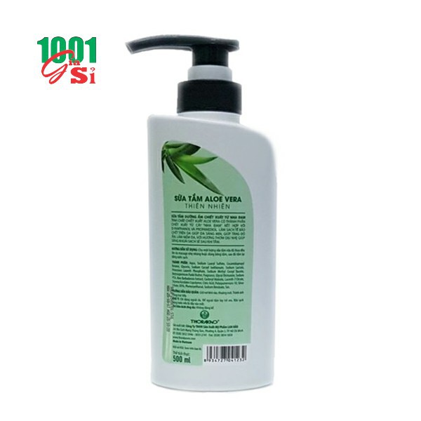 Sữa tắm dưỡng ẩm ALOE VERA 500ml Thorakao cho da thoáng sạch, dịu nhẹ