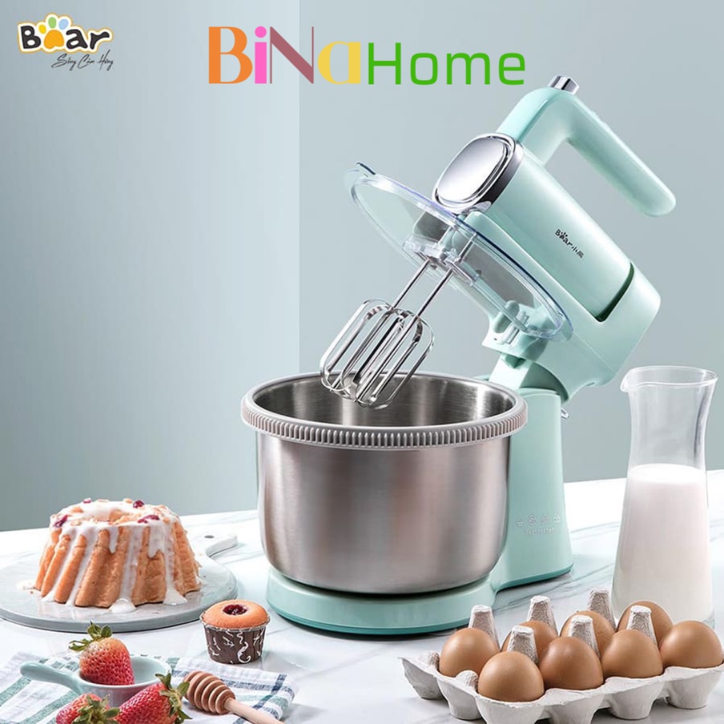 Máy Đánh Trứng Trộn Bột đa năng để bàn Bear DDQ-B03V1 Chính hãng Bảo hành 18 tháng BINAHOME