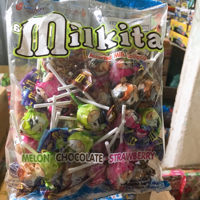 Kẹo mút sữa bò Mikita 1 túi 50c siêu ngon