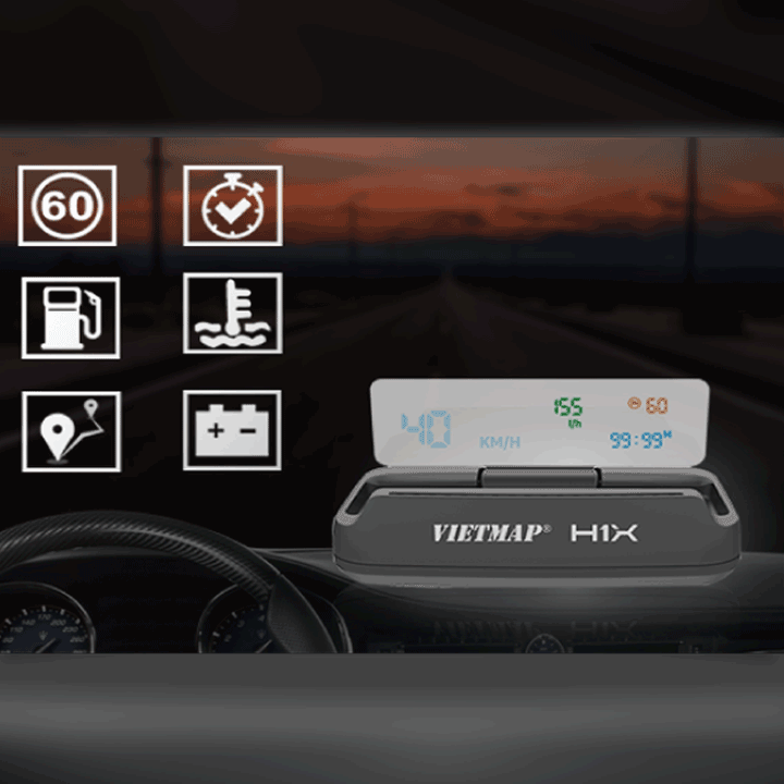 Màn hình hiển thị thông tin Vietmap HUD H1X [Xenon Aozoom] | BigBuy360 - bigbuy360.vn