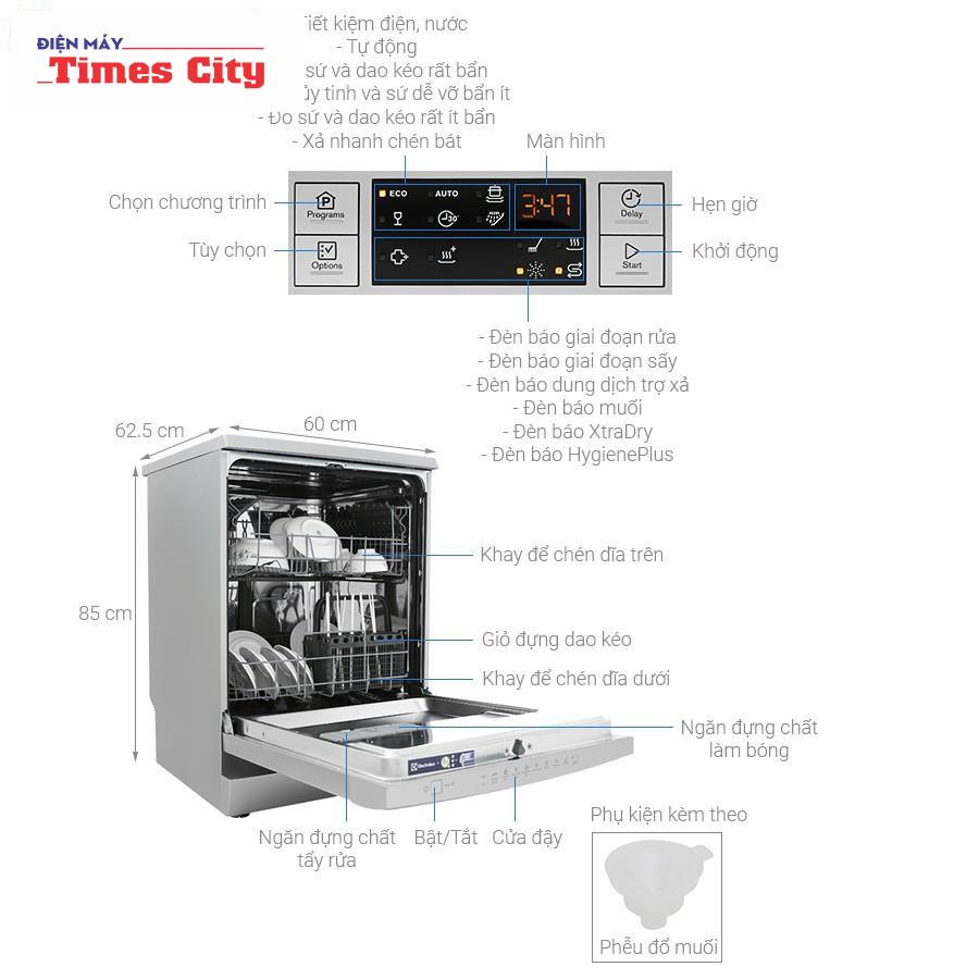 ESF5512LOX Máy rửa bát Electrolux 13 bộ Điện tử