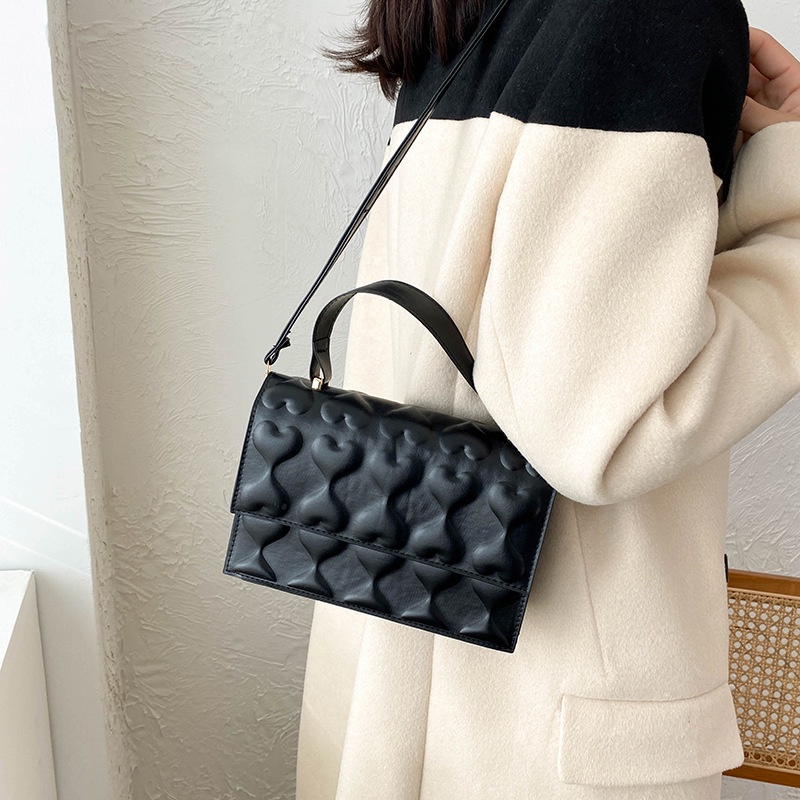 Túi đeo chéo màu trơn phong cách retro thời trang cho nữ