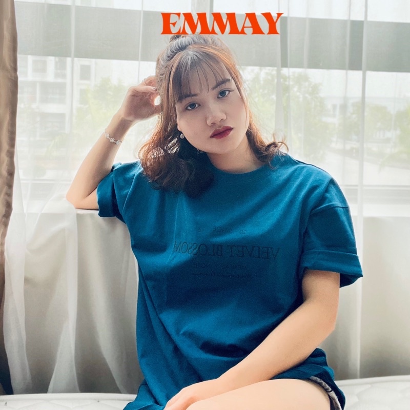 Áo phông 3158, áo thun nữ form rộng cotton oversize CHỮ VELVET freesize<65kg | BigBuy360 - bigbuy360.vn