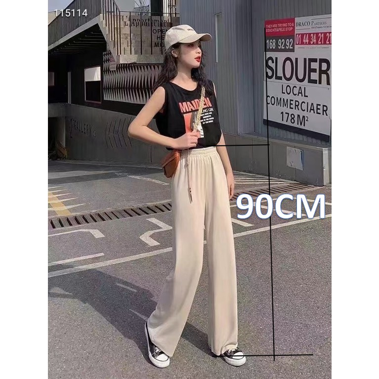 Quần thun Culottes ZARA gân tăm ống rộng HACK DÁNG hàng SIÊU CẤP Freesize &lt; 60kg