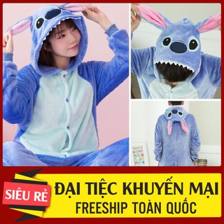 [GIẢM 38K] Bộ Đồ Thú Stitch Xanh ❤️ FREESHIP❤️ Hàng Cao Cấp Loại 1