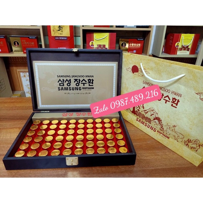 AN CUNG NGƯU HOÀN 60 VIÊN HỘP GỖ ĐEN 60 VIÊN( hàng chuẩn %)