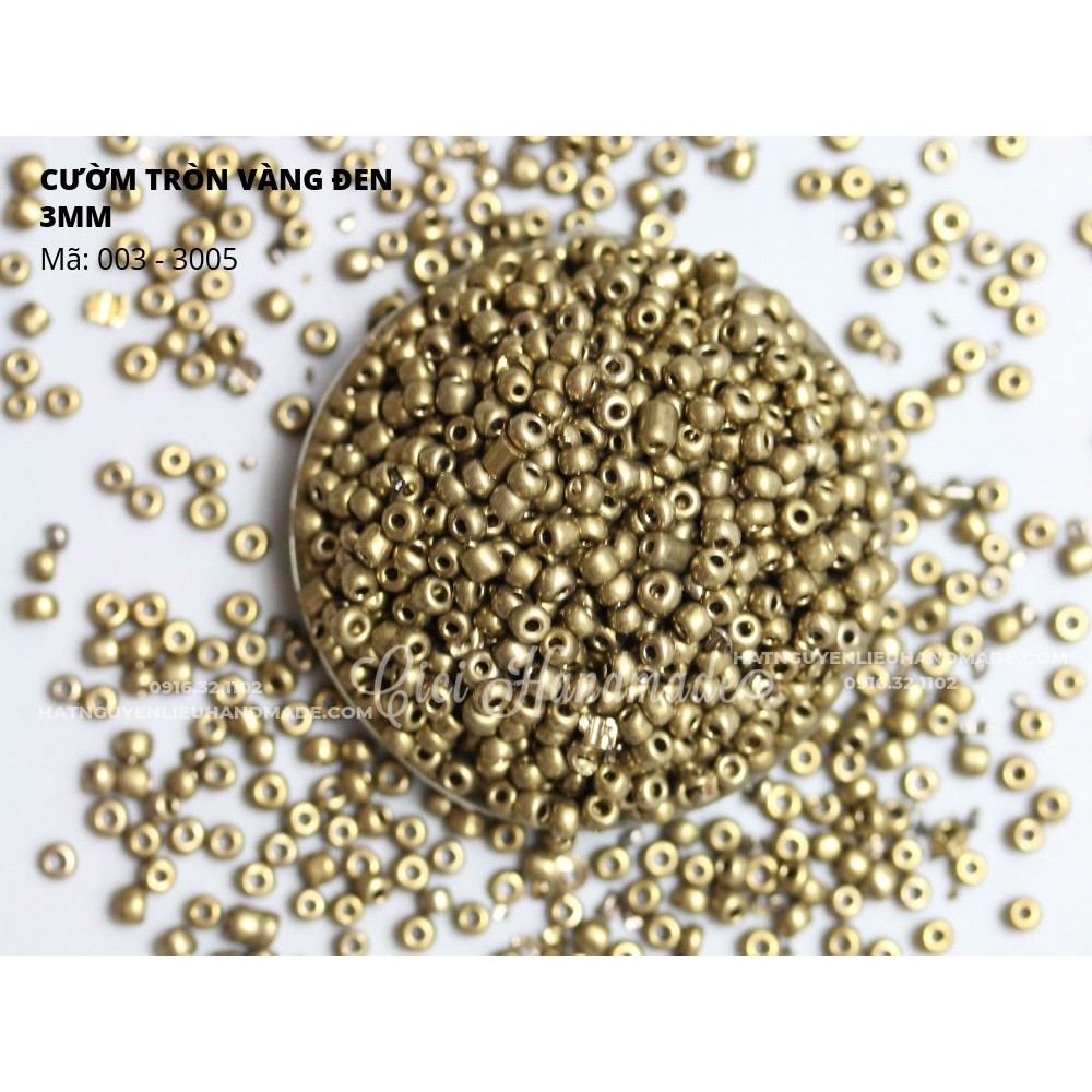 Cườm tròn 3mm gói nguyên 450g Cici Handmade chuyên hạt đá hạt cườm hạt trang sức tự làm