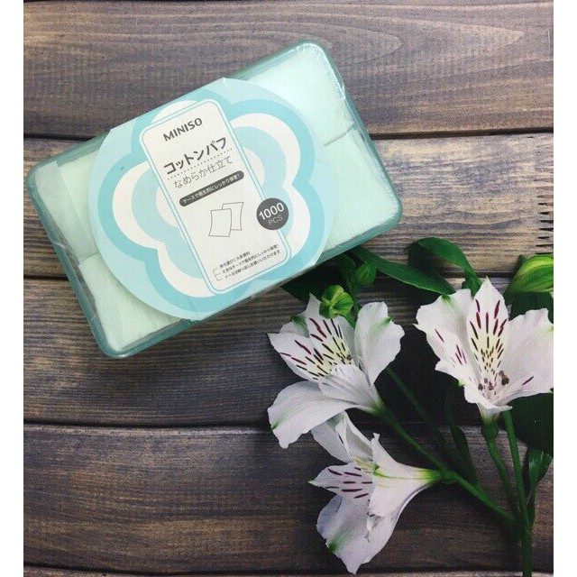 Bông tẩy trang 1000 miếng miniso | BigBuy360 - bigbuy360.vn