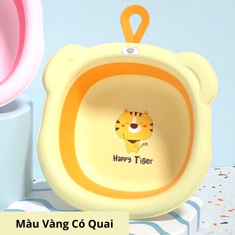 Thau chậu rửa mặt gấp gọn Happy Tiger cho bé