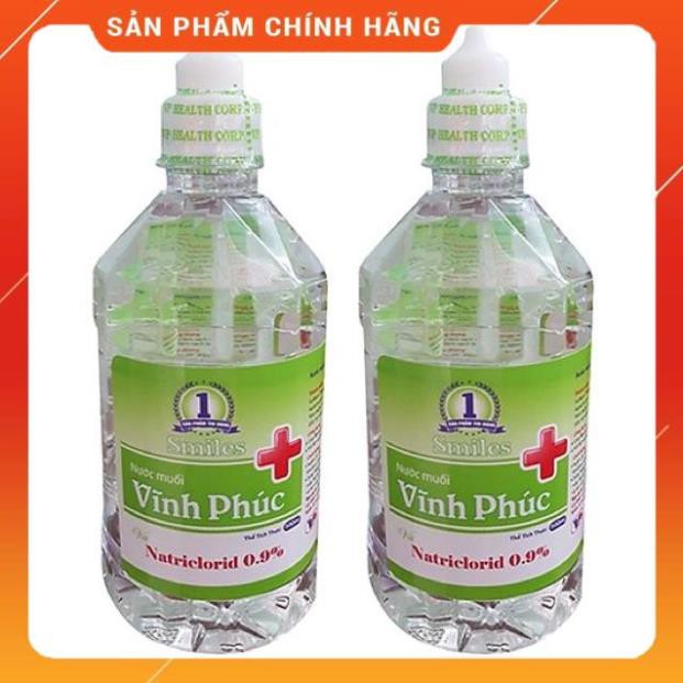 FOLLOW SHOP GIẢM 30% Nước Muối Sinh Lý Vĩnh Phúc chai 500ml 1000ml Chính Hãng