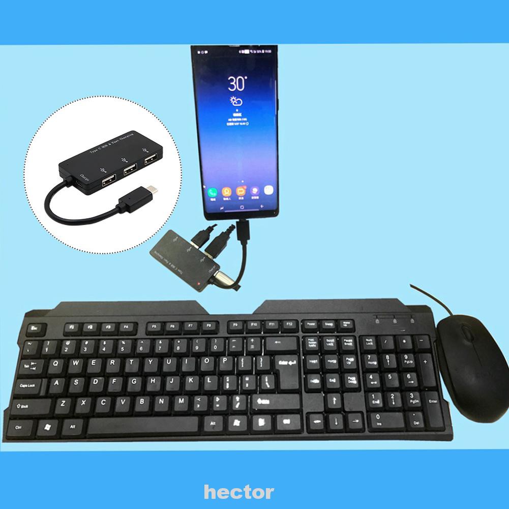Bộ Hub Chia Cổng Otg Type C Bằng Abs Màu Đen Thông Dụng Cho Máy Tính | BigBuy360 - bigbuy360.vn