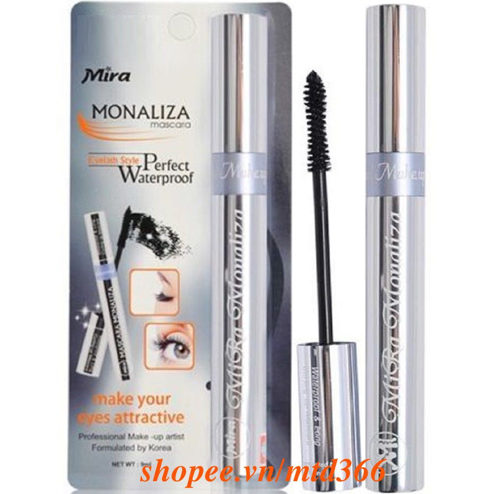 Mascara Mira Monaliza Làm Dài Và Cong Mi Không Lem, Không Trôi 9ml