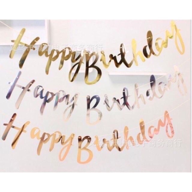 Dây happy bỉthday ánh kim