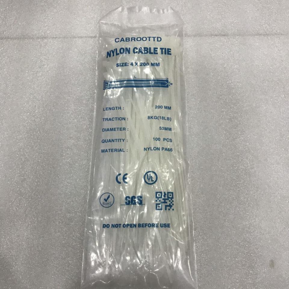 100 Sơi Dây Cáp Rút Nhựa, Dây Thít Đủ Size 10cm ,15cm, 20cm, 25cm, 30cm, 40cm
