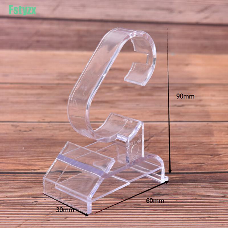 fstyzx 1pc transparent plastic clear jewelry bracelet watch display stand holder