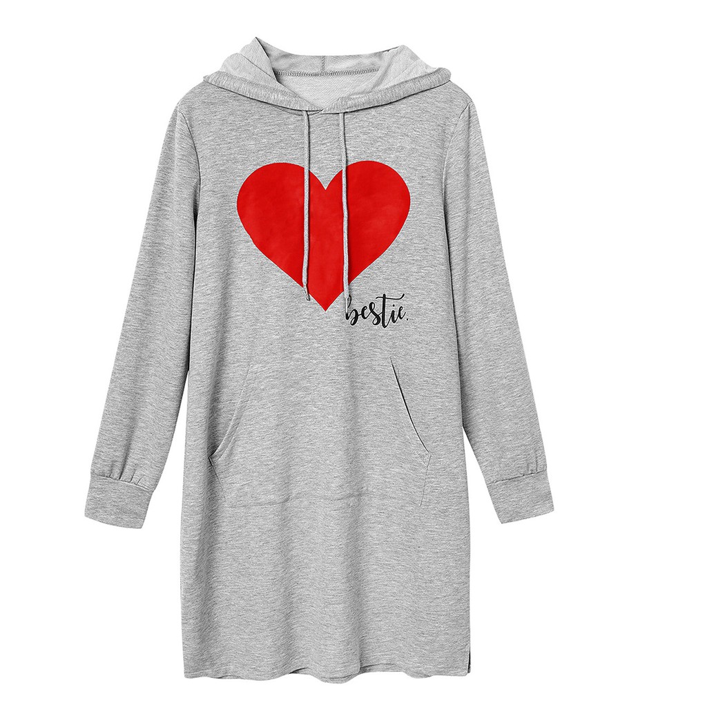 Đồ Gia Đình Thời Trang Mùa Đông Áo Hoodie Trái Tim Dài Tay