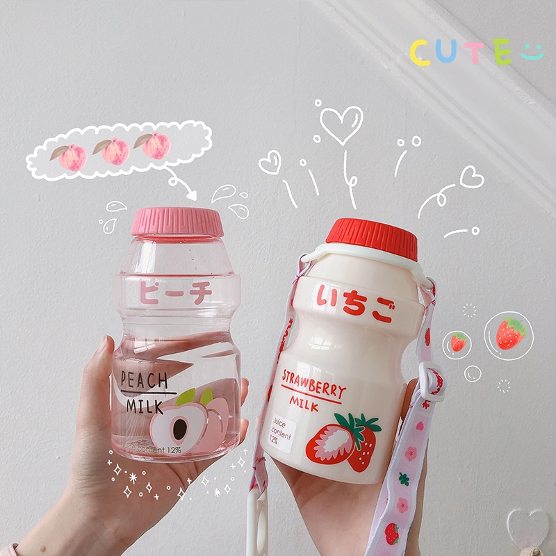 Bình nước nhựa 480ml chống rơi phong cách Hàn Quốc dành cho bé