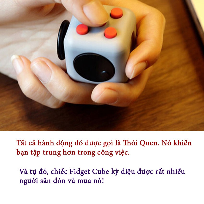 Dụng cụ Fidget Cube giúp tập trung kỳ diệu trong công việc, giảm căng thẳng, giảm stress