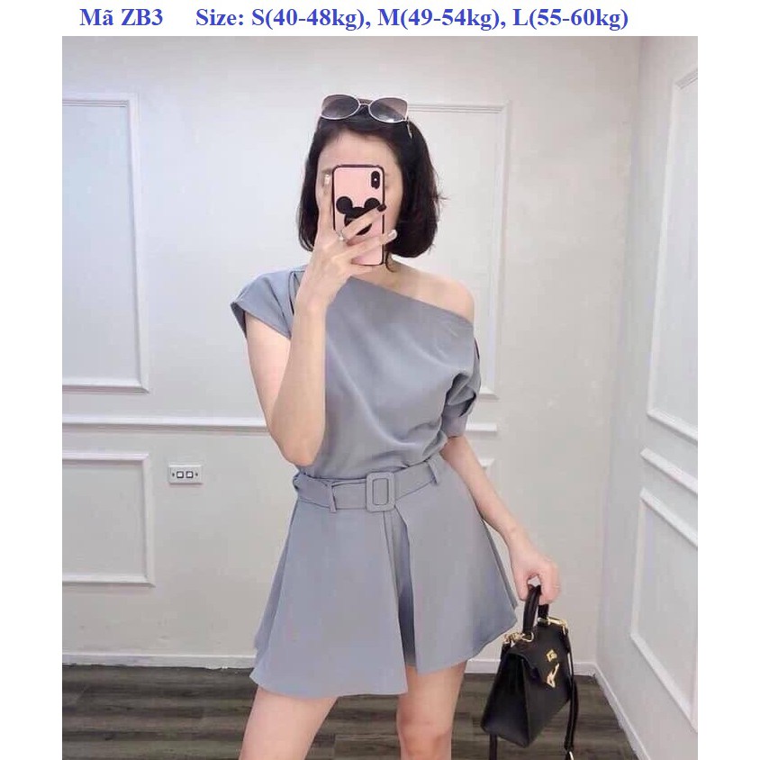 Set bộ áo lệch vai