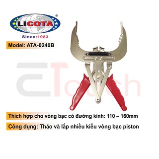 Kìm vô bạc piston cao cấp licota 110 -- 160mm - ata-0240b