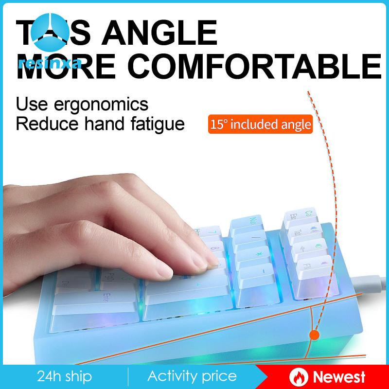 Bàn Phím Số Cơ 21 Phím Có Đèn LED RGB Cho Laptop