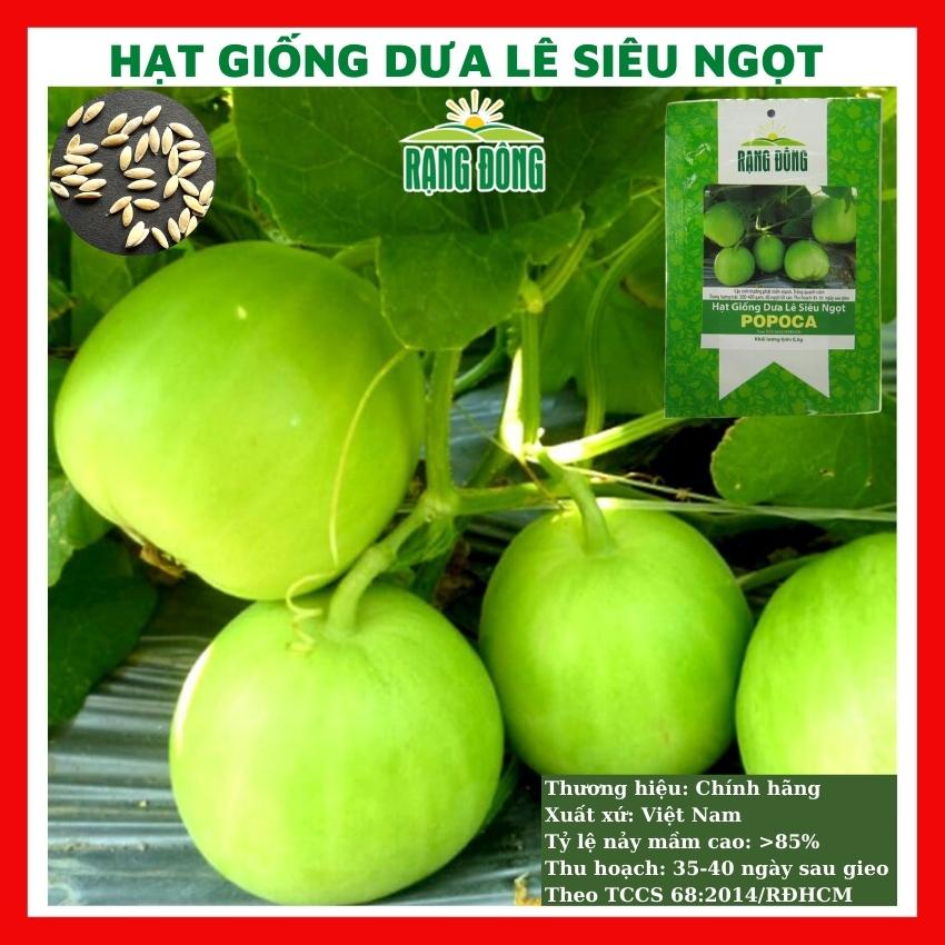 Hạt giống dưa lê siêu ngọt popoca - rau củ quả trồng chậu, sân vườn ban công ngon ngọt nảy mầm cao 0,5g RADODL
